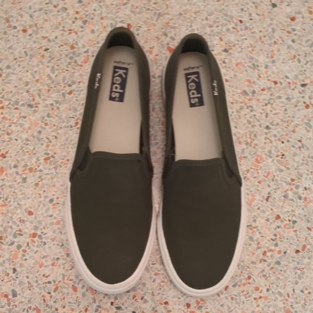 Keds Dark Green Slip-On Shoes
